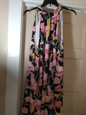 Forever 21 Pink Black Yellow Floral Dress